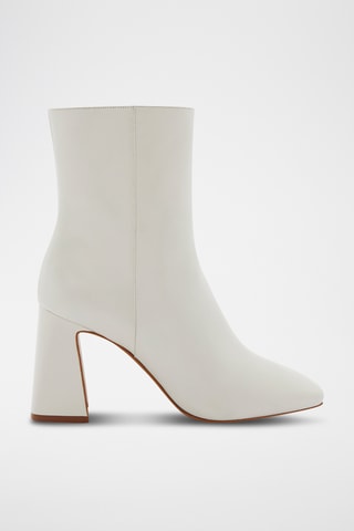 Bottines en cuir de veau Kiyana - Ecru