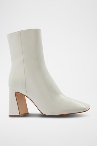 Bottines en cuir de veau Kiyana - Ecru