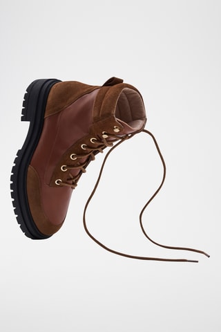 Bottines en cuir Mistia - Marron