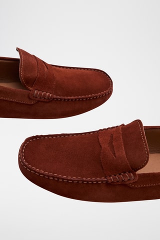 Mocassins en nubuck Pieric - Terracotta