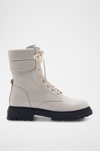 Bottines en cuir de veau Tataouine - Ecru