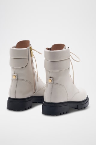 Bottines en cuir de veau Tataouine - Ecru