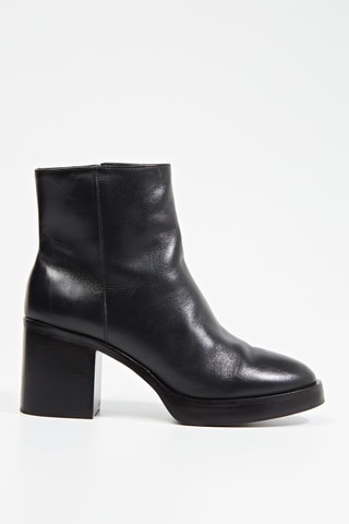 Bottines à talons en cuir Teanna - Noir