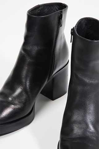 Bottines à talons en cuir Teanna - Noir