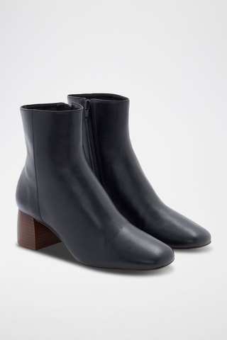 Bottines en cuir de veau Kayea - Noir