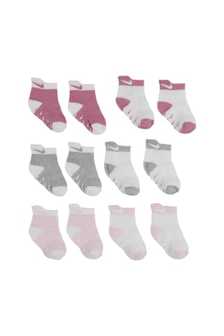 6 paires de chaussettes - Rose foncé et gris