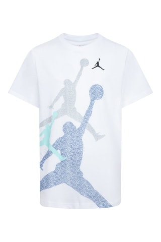 T-shirt Stacked - Blanc et bleu - Jordan