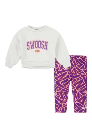 Sweat et legging Blanc et violet - Nike
