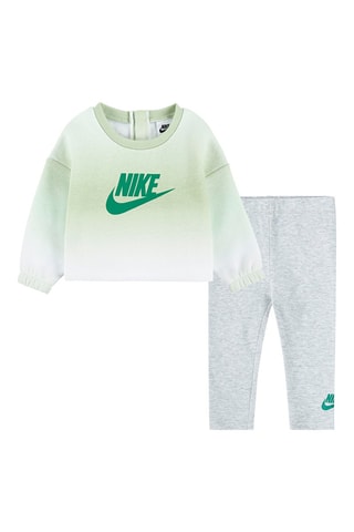 Sweat dip dye et legging Vert d’eau et gris clair chiné - Nike