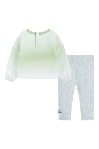 Sweat dip dye et legging Vert d’eau et gris clair chiné - Nike