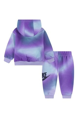 Sweat à capuche et pantalon tie and dye - Violet et bleu clair - Nike