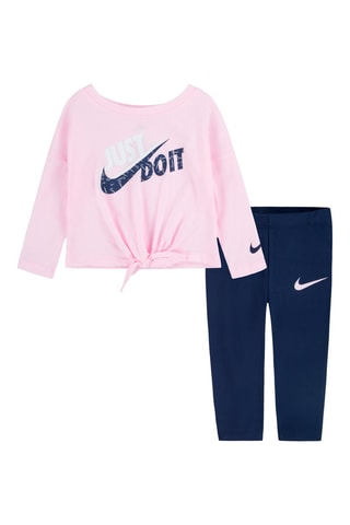 T-shirt et legging Rose et bleu marine - Nike