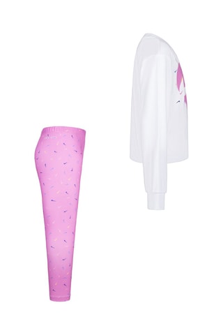 Sweat et legging Blanc et mauve - Nike