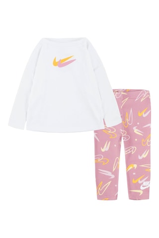 T-shirt et legging Blanc et vieux rose - Nike