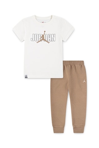 T-shirt et pantalon Sneaker School - Beige et blanc - Jordan