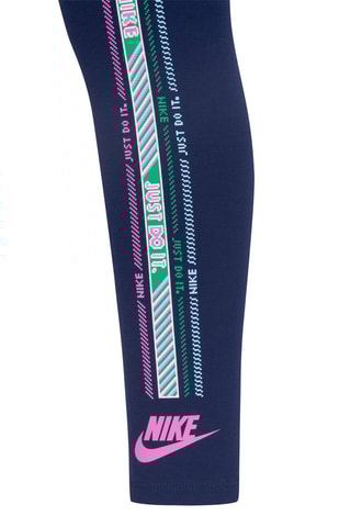 T-shirt et legging de sport Happy Camper - Bleu marine et rose - Nike 