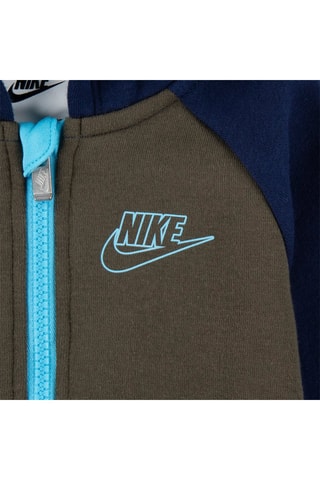 Grenouillère à capuche - Marron et bleu - Nike