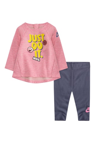 Tunique et legging - Bleu marine et rose