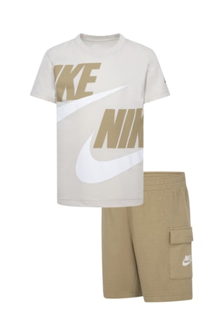 T-shirt et short cargo - Beige