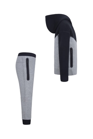 Sweat et pantalon polaires - Gris clair chiné