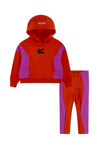 Sweat à capuche et pantalon - Rouge et fuchsia