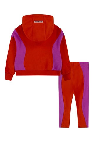 Sweat à capuche et pantalon - Rouge et fuchsia