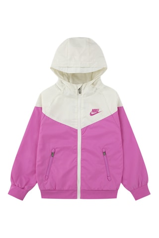 Veste à capuche - Rose et blanc