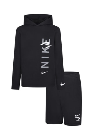 Sweat à capuche et short - Noir