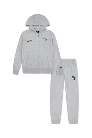 Sweat et pantalon polaires - Gris clair chiné
