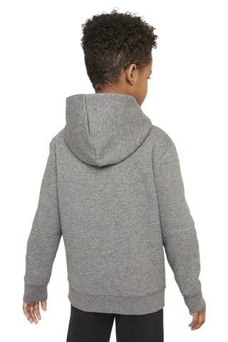 Sweat polaire à capuche - Gris chiné