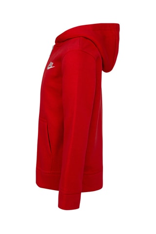 Sweat polaire à capuche - Rouge