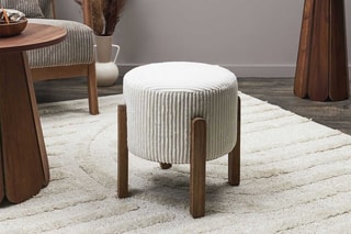 Poef. 36 x 35 x 35 cm - Beige 
