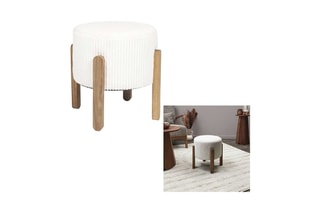 Poef. 36 x 35 x 35 cm - Beige 