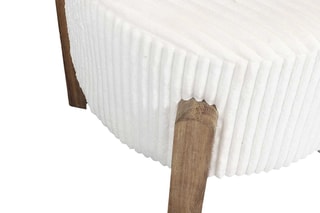 Poef. 36 x 35 x 35 cm - Beige 