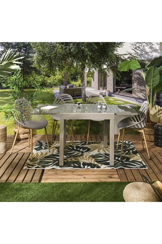 Uitschuifbare tuintafel Haria - 80 x 80-160 cm