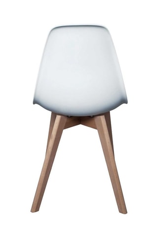 2 Beukenhouten Stoelen Scandinavisch Design - Wit