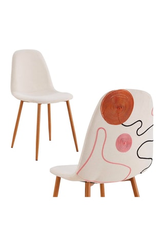 2 Stoelen Poésie Nude Palette - 
Bruin en Beige
