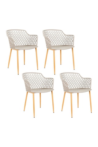 4 Tuinfauteuil Malaga Taupe