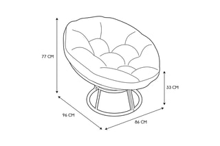Fauteuil Cancun - Bruin en Wit
