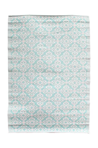 Vloerkleed Wit en Blauw - 120 x 180 cm