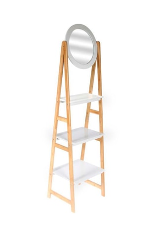 Houten Spiegelrekl Copenhague  - 43 x 163 x 36 cm - Naturel en Wit