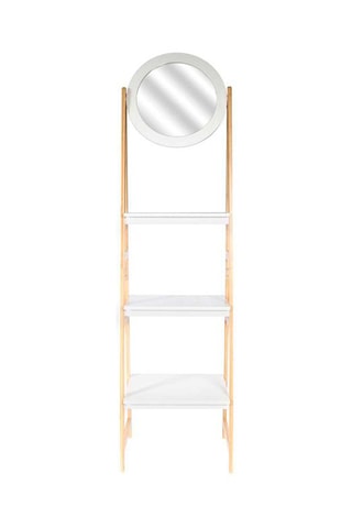 Houten Spiegelrekl Copenhague  - 43 x 163 x 36 cm - Naturel en Wit
