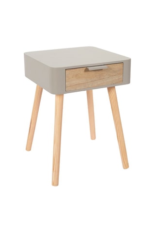 Nachtkastje Taupe en Naturel