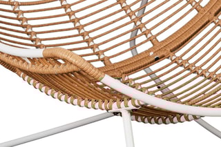 Fauteuil Odin 
Houtimitatie en Wit