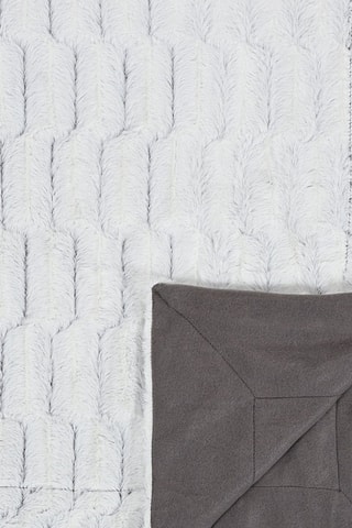 Plaid van Imitatiebont Wit en Grijs - 140 x 200 cm