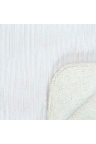 Plaid Sherpa Crèmekleurig en Wit