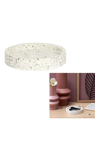 Sleutelbakje  
12 cm - Wit en Roze