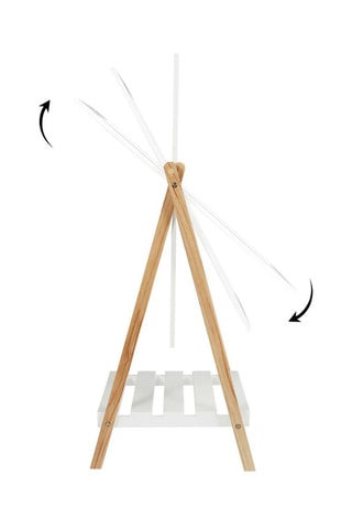 Spiegel op voet - 47 cm - Wit en Naturel