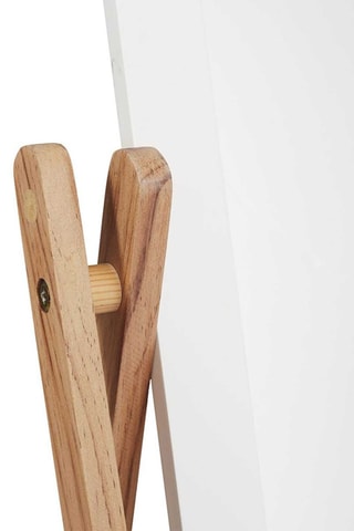 Spiegel op voet - 47 cm - Wit en Naturel