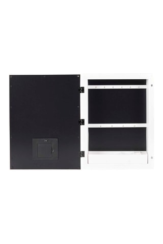 Wandopberger met Spiegel met Ledverlichting - 30,4 x 8,6 x 40 cm